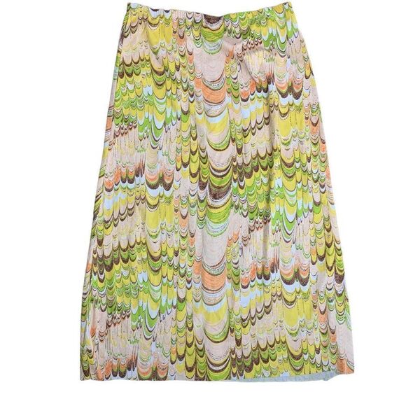 Unbranded Dresses & Skirts - Vintage 70s A Line Pull On Maxi Skirt M Multicolored Elastic Waist Boho Hippie